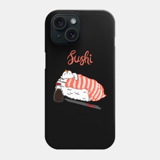 Cat Sleeping on Sushi Phone Case