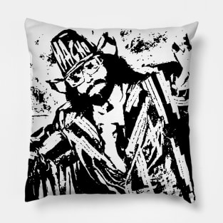 black and white Randy Macho Pillow