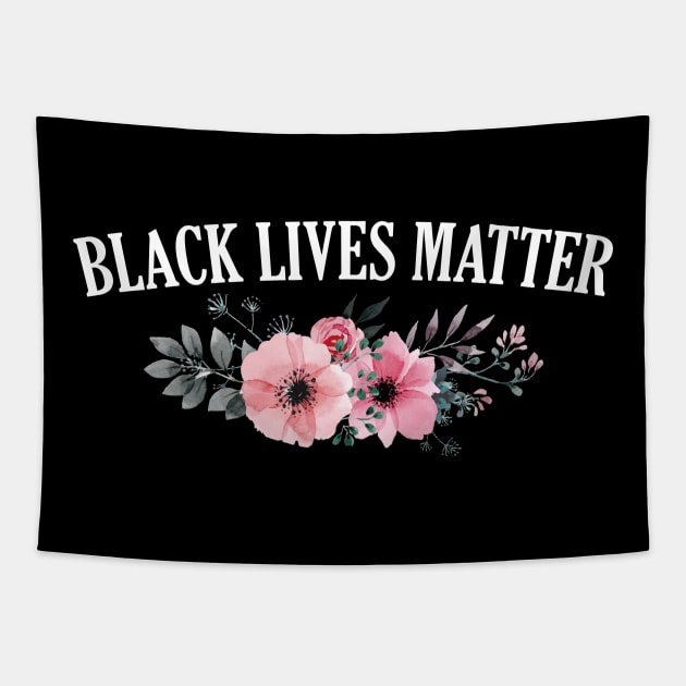 Black Lives Matter Floral Tapestry by giovanniiiii