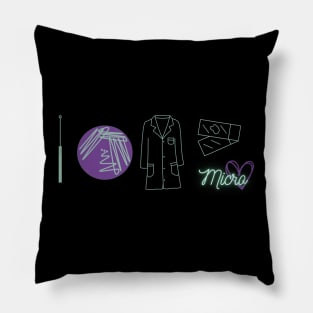 Microbiology Lab Symbols Pillow