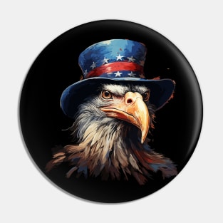 Patriotic Ostrich Pin