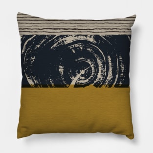 Minimalist Wood Boho Stripe Lines Pillow