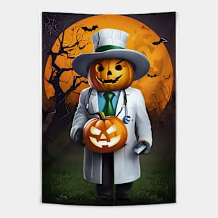 Halloween doctor pumpkin Tapestry