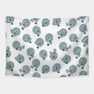 Blue Berries and Polka Dots Tapestry