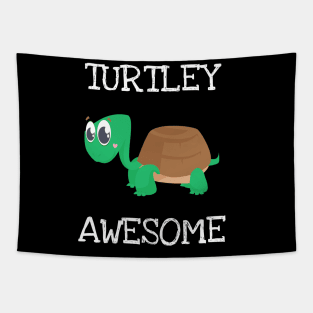 Turtley Awesome Turtle Lover Turtoise Sea Creatures Tapestry