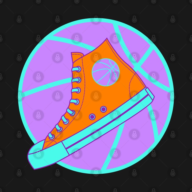 Orange High Top Sneaker by 1001Kites