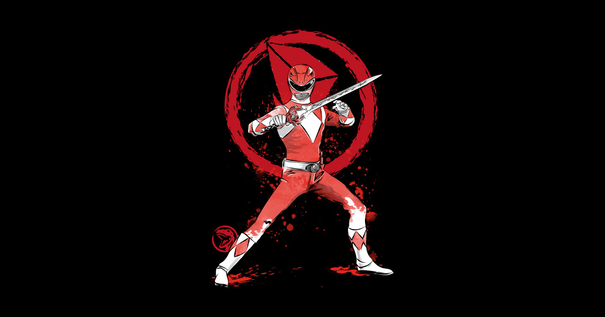 Red Ranger sumi e - Power Rangers - Posters and Art Prints | TeePublic