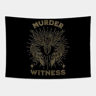 Murder Witness Crows Bird Pun Parody Funny Tapestry