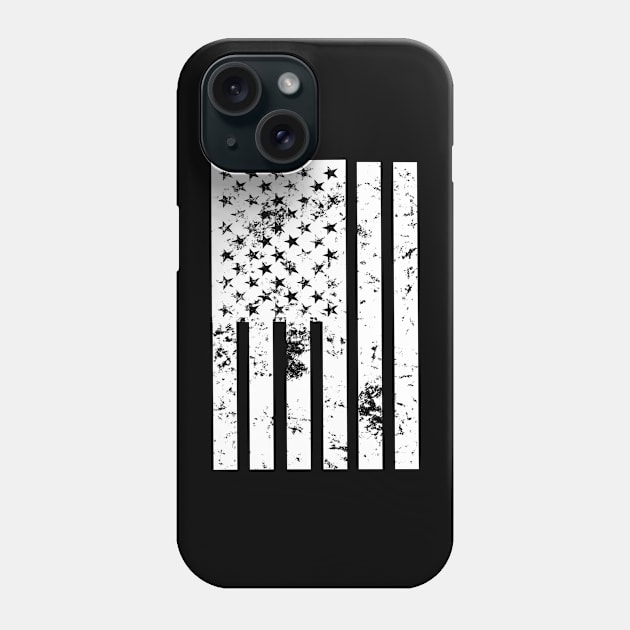 USA Flag White Vintage  Patriotic Day 4th of July Phone Case by Whisky1111