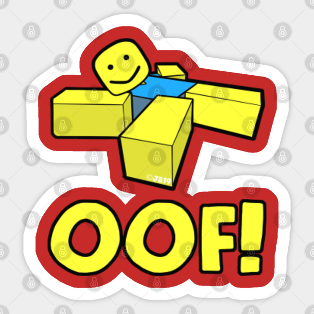 Oof Oof Pegatina Teepublic Mx - pegatinas roblox noob teepublic mx