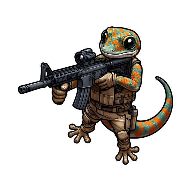 Tactical Gecko by Rawlifegraphic