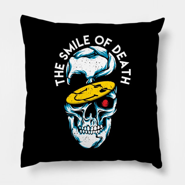 skul smile Pillow by terror machine std