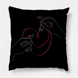 Red String of Fate Pillow