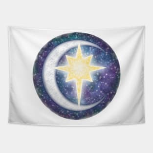 Star Moon Galaxy Tapestry