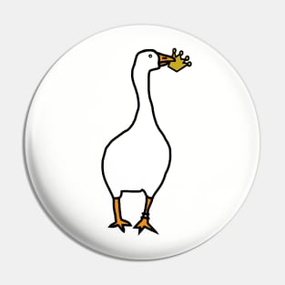 White Goose Steals Crown Pin