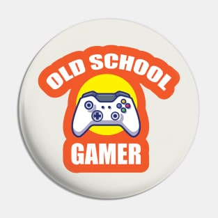 old School Gamer joystick Design for Gamers and Gaming Lovers Pin