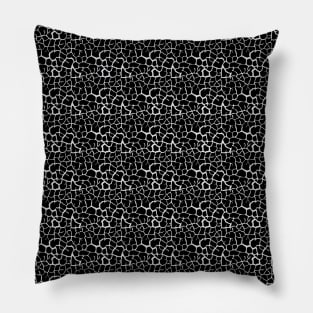 Elephant Print Skin Pattern Black Pillow