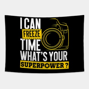 I Can Freeze Time Superpower Photographer Camera Tapestry