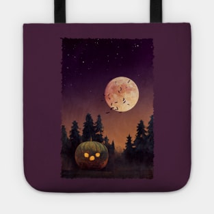 Halloween - Night Of Moon And Pumpkin Tote