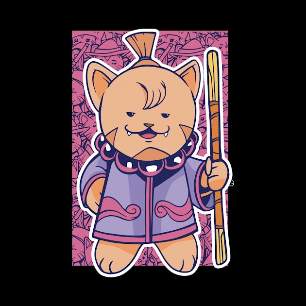 D&D Monk Class Kawaii Cat by Sunburst