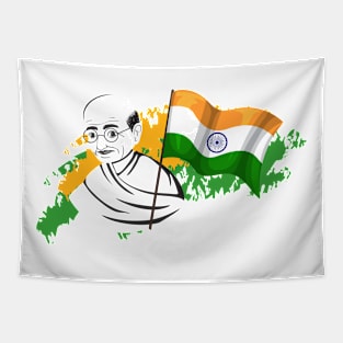 gandhi jayanti || Mahathma gandhi || "back" Tapestry