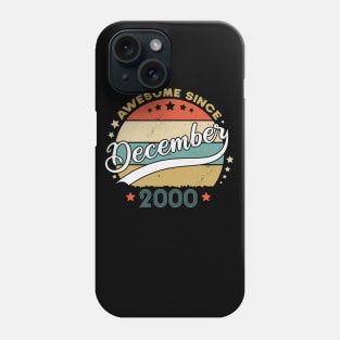 Awesome Since December 2000 Birthday Retro Sunset Vintage Phone Case