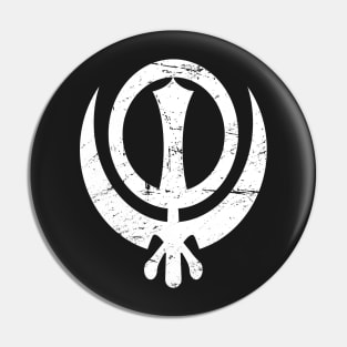 Distressed Sikh Khanda Pin