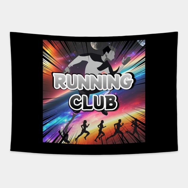 RUNNING CLUB Tapestry by zzzozzo