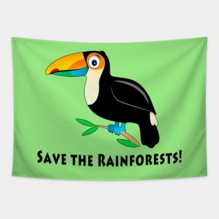 Save The Rainforests with Toucan Tapestry