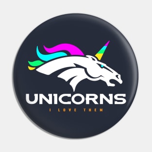 I Love Unicorns Pin