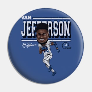 Van Jefferson Los Angeles R Cartoon Pin