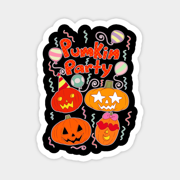 Pumpkin Party Magnet by saradaboru