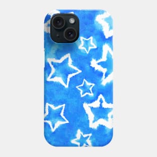 Blue Tie Dye Stars Phone Case