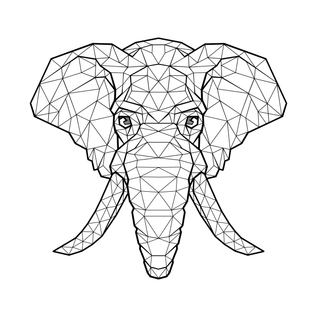 Geometric Elephant by DavidReesDesign