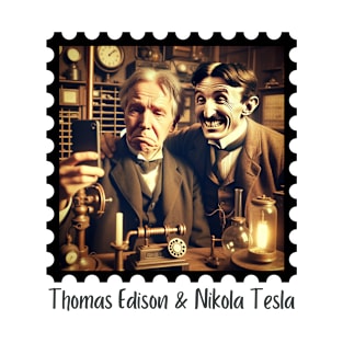 Edison & Tesla Selfie T-Shirt