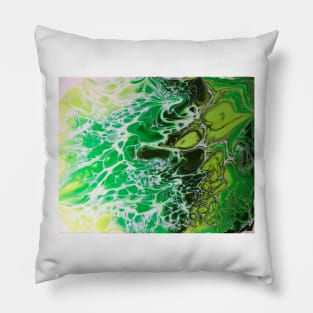 Green waves Pillow