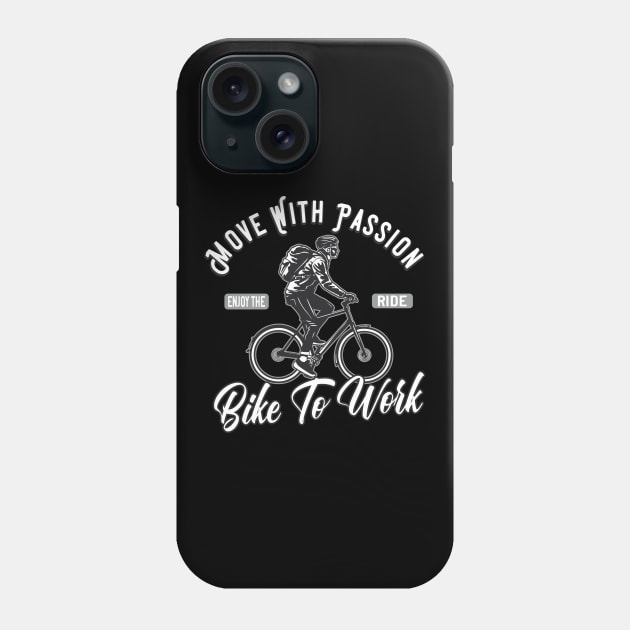 Bike to Work Cyclist Phone Case by Foxxy Merch