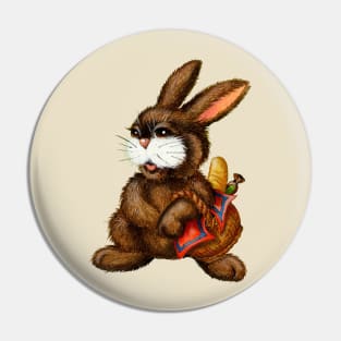 Grocery Shopping Rabbit Pin