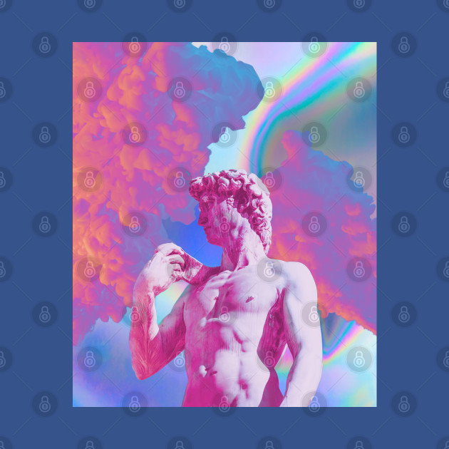 Disover Vaporwave David Statue - Vaporwave Statue - T-Shirt