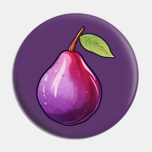 Purple Plum Art Pin