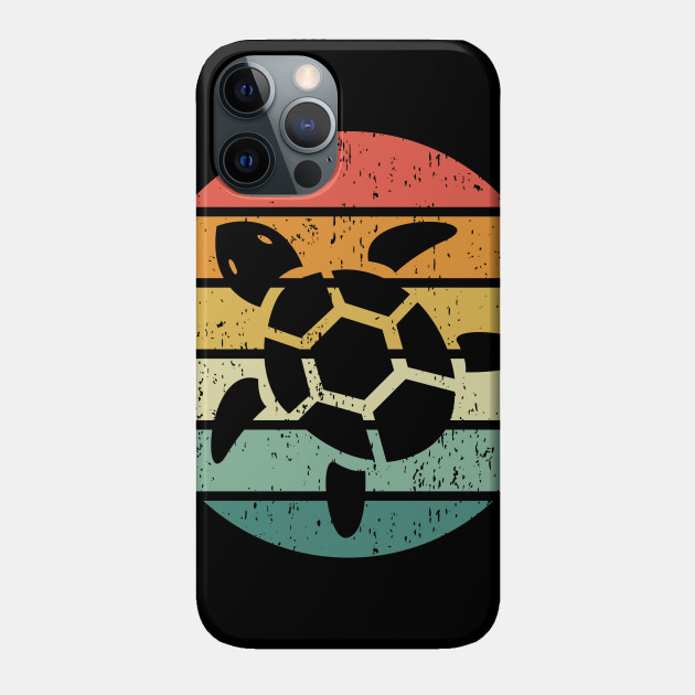 Vintage Sunset Turtle - Turtle Lover - Phone Case