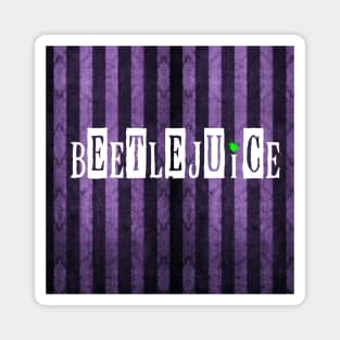 Beetlejuice Purple and Black Lace Facemask Magnet