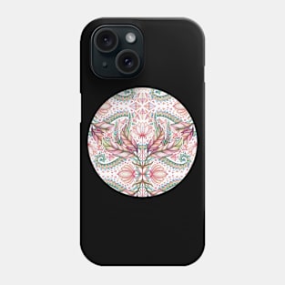 Lily, Leaf & Triangle Pattern - multi-color version Phone Case