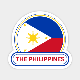 The Philippines Country Badge - The Philippines Flag Magnet