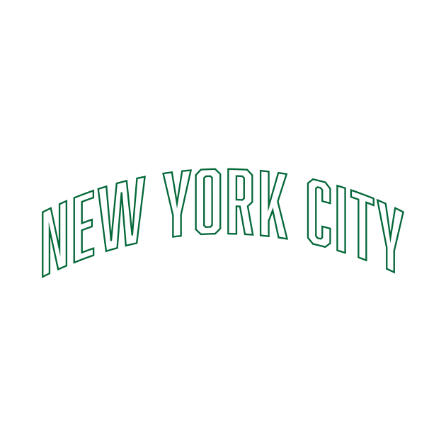 New York City Green Apple Outline by Good Phillings
