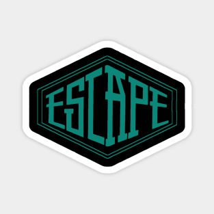 Escape logo style Green colour 3 Magnet