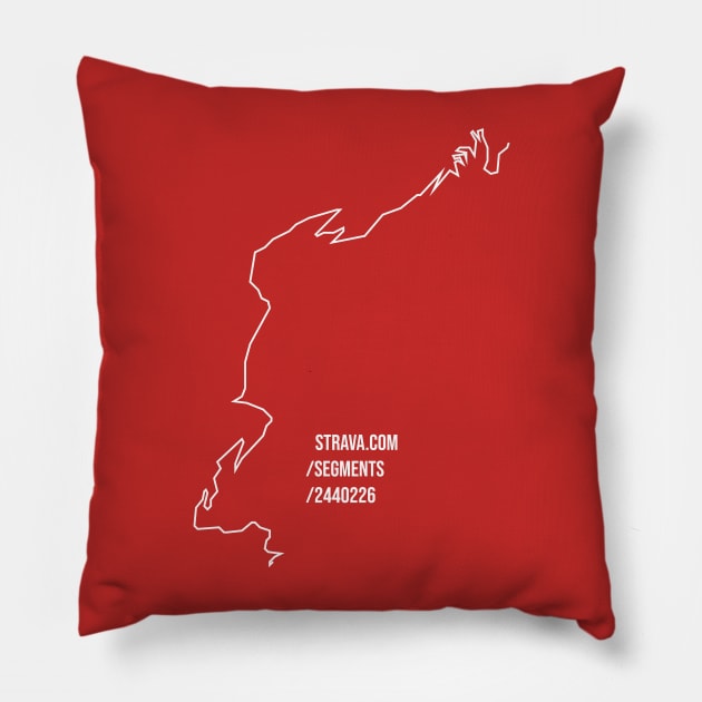 Strava Segment – Kaunertal Glacier Austria Pillow by Clay Clayson