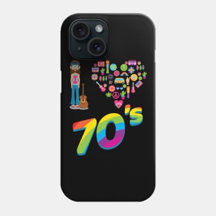 'I Love 70s Hippie Style' Awesome 70s Vintage Phone Case