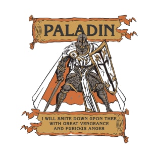 Tabletop RPG Paladin - Devine Smite And Furious Anger T-Shirt