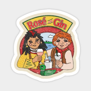 Rose and Gin Retro Doll Magnet